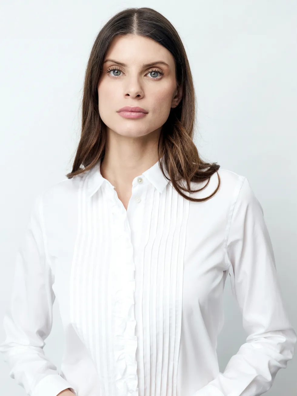 VALERIA - Langarm Damenbluse, gewebt